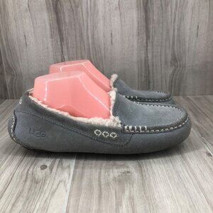 Ugg Slippers Womens 8 Ansley Gray Suede Slip On Shoes